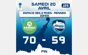 N2 (J25) : Nos Lavallois s'inclinent à Rennes pour leur dernier déplacement de la saison