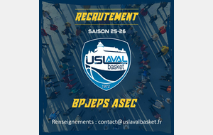 L’US Laval Basket recrute ! 