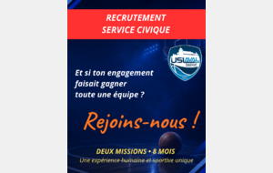 RECRUTEMENT SERVICE CIVIQUE – REJOINS L'US LAVAL BASKET !