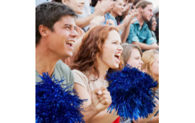 Pompons bleus supporters (x2)