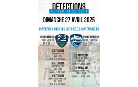 Détections U15 - U18