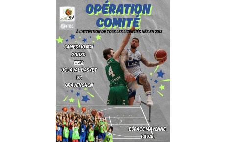 Opération commune avec le Comité Départemental de Basket