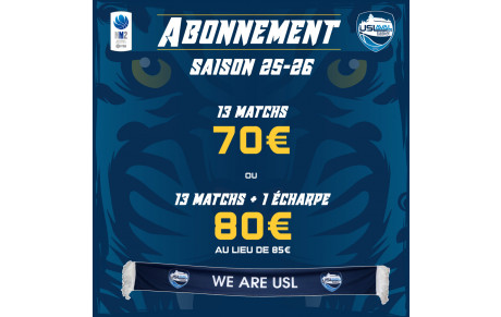 Votre abonnement US Laval Basket 2025-2026 est disponible !