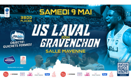 Notre dernier match à domicile se jouera à la Salle Mayenne - Espace Mayenne